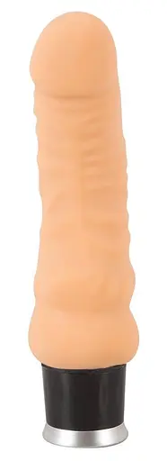 Реалистичный вибратор Nature Skin Real Vibe 18 см телесный - фото 3
