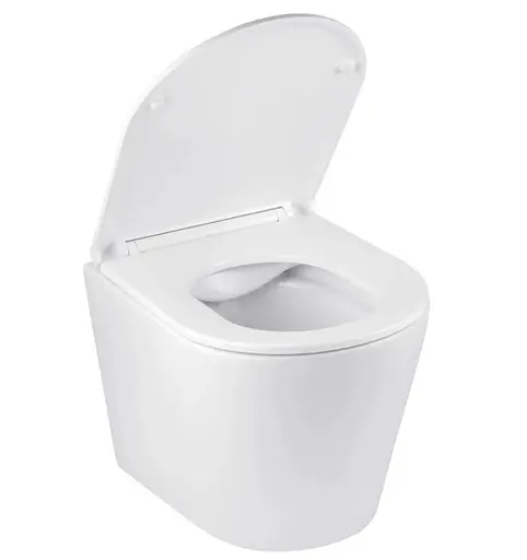 Унитаз подвесной безободковый Kroner Armada WHI513636 RIMLESS с сиденьем Slim Duroplast / Soft-close / Quick relase (KA513636WHIR) (CV029610) - фото 3