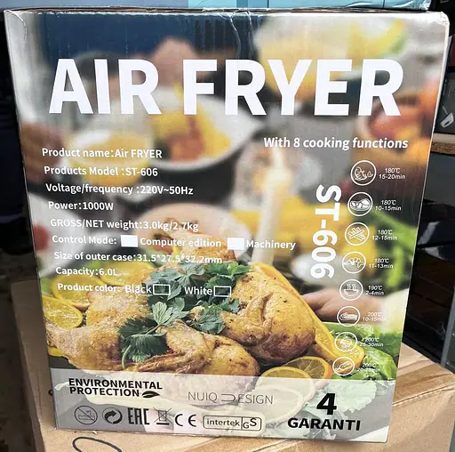 Аерофритюрниця безмасляна SuTai ST-606 6л 1000 Вт Чорна - фото 10