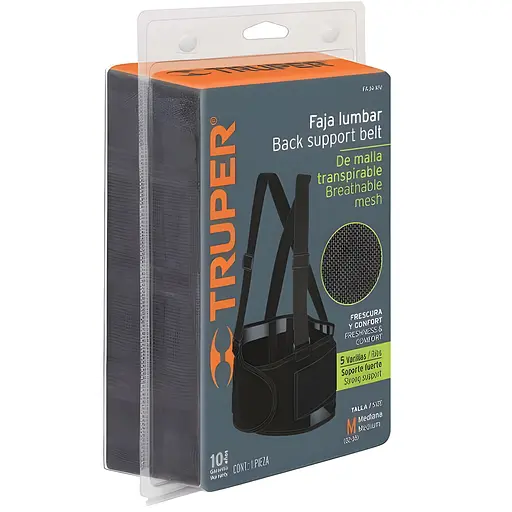 Поддерживающий ремень FAJA-MV TRUPER с подтяжками вентилируемый размер M