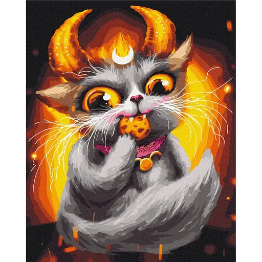 Картина за номерами "Котик Телець" ©Маріанна Пащук BS54080, 40x50 см