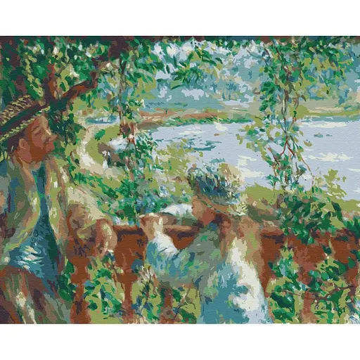 Картина за номерами Біля озера. П'єр Огюст Ренуар Brushme 40x50 см різнокольорова 000221046