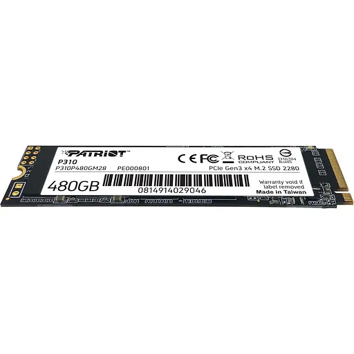 SSD накопичувач Patriot P310 480 GB (P310P480GM28) [151779] - фото 3