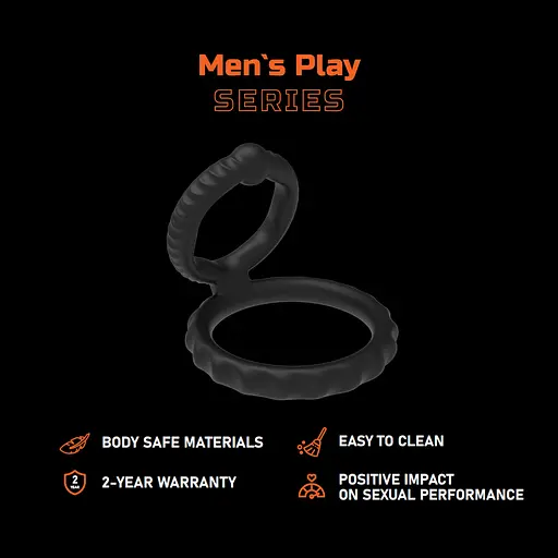 Эрекционное кольцо Erospace Men’s Play B8 10.5 см черный - фото 2
