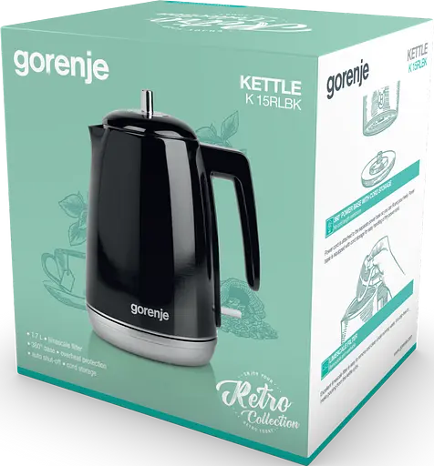 Електрочайник Gorenje K 15 RLBK (LD-K3042) (6587624) - фото 3