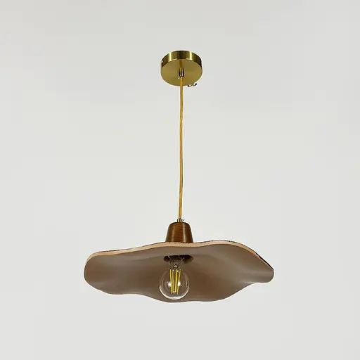 Підвісний світильник-квітка у корпусі Ø 38х9 см з імітацією дерева | Line F | Арт. SGA30-380 - фото 5