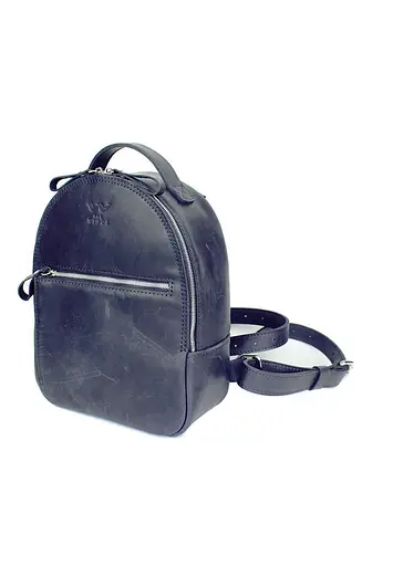 Кожаный рюкзак Groove S синий винтажный - фото 1