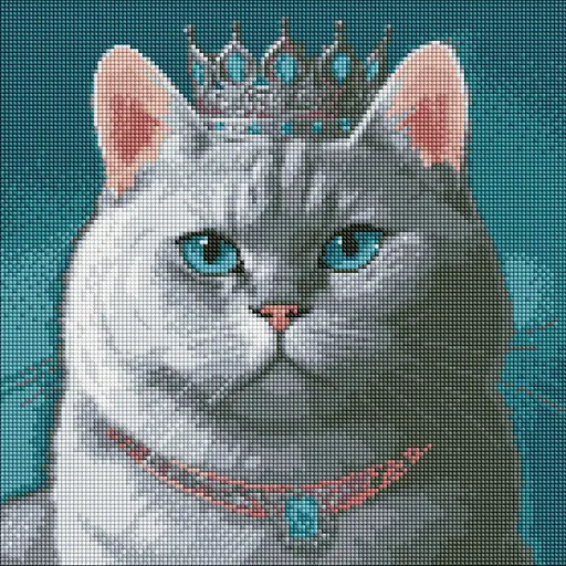 Набор с алмазной мозаикой Гордый король AMO7620 с АВ стразами, 40x40 см