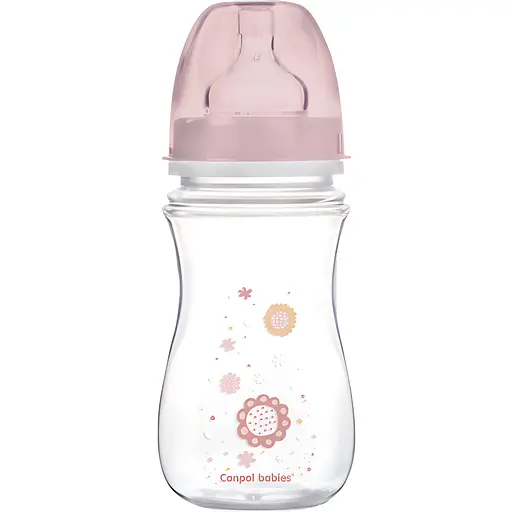 Антиколікова пляшечка для годування Canpol babies Easystart Newborn Baby 240 мл рожевий (35/217_pin)