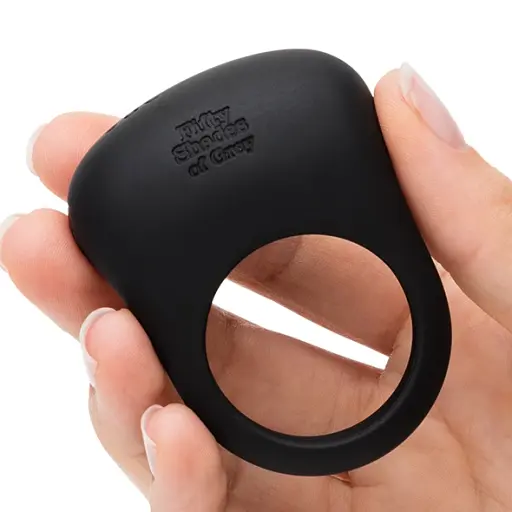 Виброкольцо Fifty Shades of Grey Sensation Vibrating Love Ring 6.5 см черный - фото 2