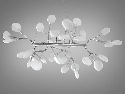 Оригинальная новинка люстра на кухню "Светлячок", 36 ламп, хром сатин - фото 1