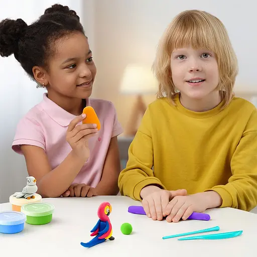 Набор пластилина "Птицы: Попугай Ара, Фазан, Голубь" ЛИПАКА 60025-UA01 самостоятельно затвердевает - фото 4