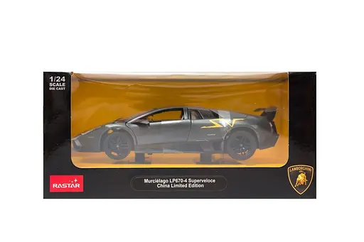 Машинка Rastar Lamborghini Murcielago 1:24 металл серый 39301 - фото 2