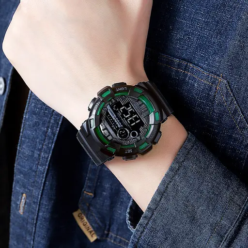 Наручний годинник чоловічий 2110BKGN Black-Green Skmei acs0030273 - фото 4