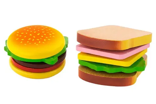 Іграшкові продукти Гамбургер та сендвіч Viga Toys 50810 для дівчаток та хлопчиків - фото 2