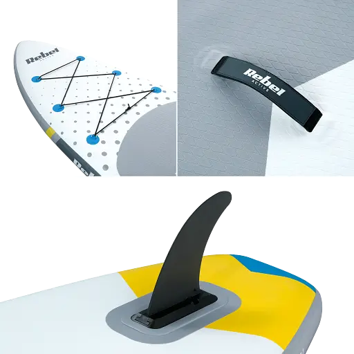 SUP дошка Rebel Active 350 см з аксесуарами сапборд 150 кг 350 x 81 х 15 см White - фото 10
