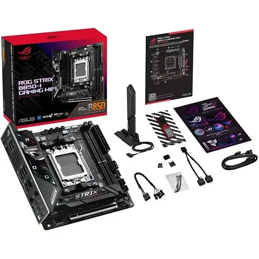 Материнська плата Asus Rog Strix B850-I Gaming WIFI sAM5 B850 2xDDR5 M.2 HDMI USB Type-C WiFi BT mITX - фото 2