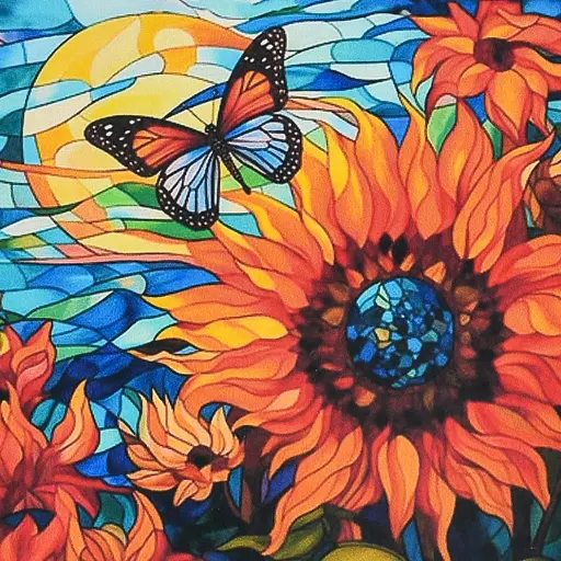 Алмазна мозаїка Промінь сонця Strateg DEEX16284 не повна викладка 30х30 см - фото 1