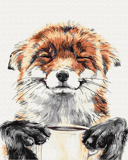 Картина за номерами на підрамнику Brushme Задоволена лисичка