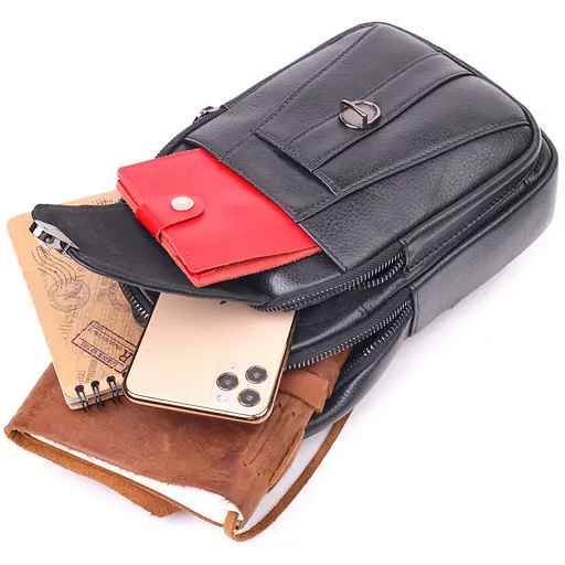 Чоловіча шкіряна сумка Vintage 16х31,5х6 см sum0022413 - фото 5