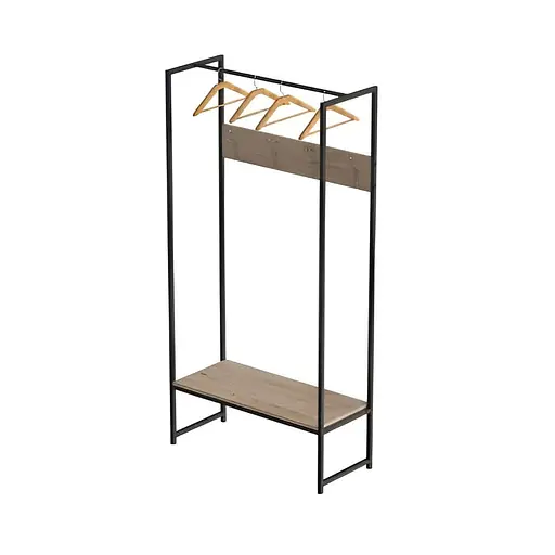 Вішалка модульна підлогова Треліс 12 180x90x38 чорний ДСП Дуб Сан-Марино 16мм FRD-104308