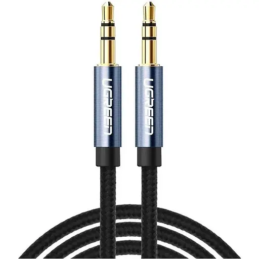 Аудио кабель Ugreen AV112 3.5 мм Male to 3.5 мм Male Cable золотистый Plated Metal with Braid 1.5 м (10686) - фото 1