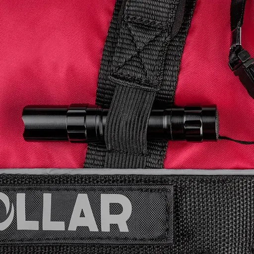 Шлея Dog Extreme "Police" №5 з ліхтариком (В:85-115см) червоний - фото 3