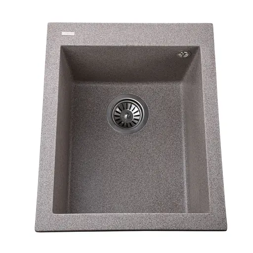 Гранітна мийка Globus Lux Lama мокко 410x500 мм, Сірий - фото 1