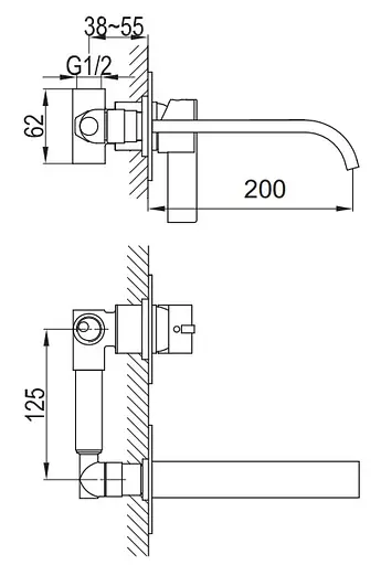 Смеситель для умывальника Kohlman Dexame хром + BOX скрытого монтажа QW183D Хром - фото 3