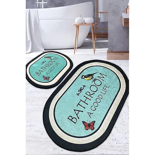 Набір килимків для ванної кімнати Chilai Home Molla 60 x 100 + 50 x 60