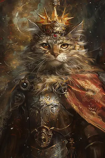 Деревянный пазл Король кот (ver 1), А5, Картонная коробка 35 элементов - фото 3