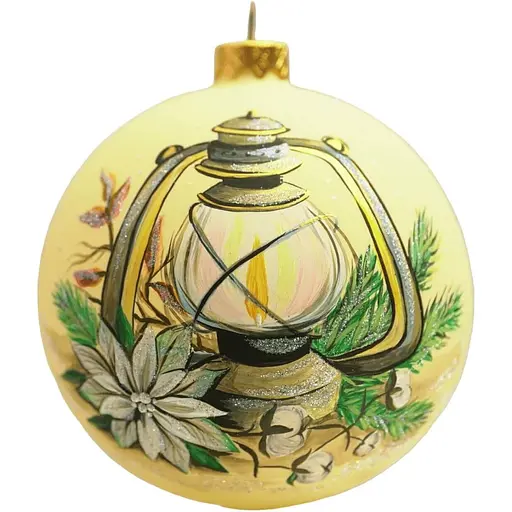 Ялинкова прикраса Санта Шоп Ліхтарик з бавовною скло (4820001106930)