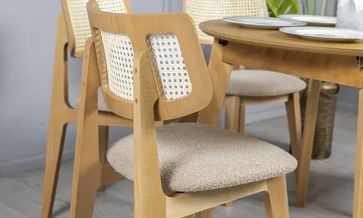 Стілець Пепе Cane з масиву дерева та ротангу дуб - фото 7