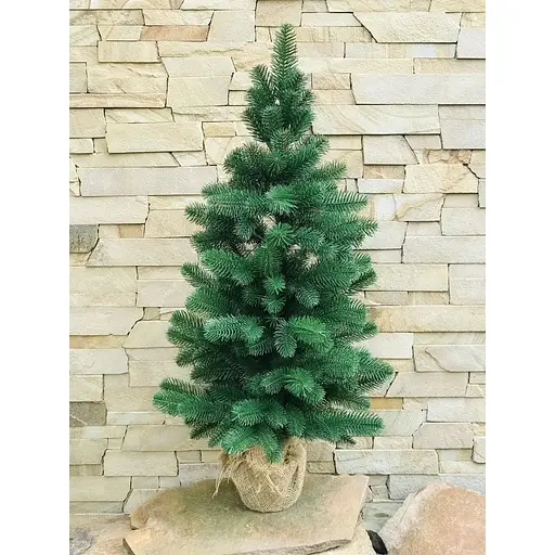 Елка Hvoya Premium литая в мешковине 90 см зеленая - фото 3