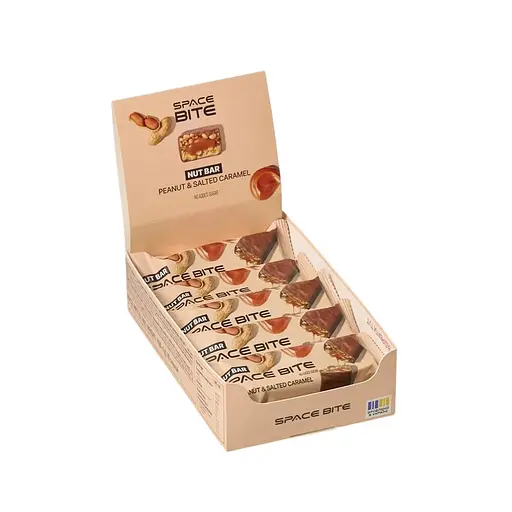 Блок батончиків Spacefood Space Bite Nut Bar, 10*40 грам - Солона карамель і арахіс - фото 1