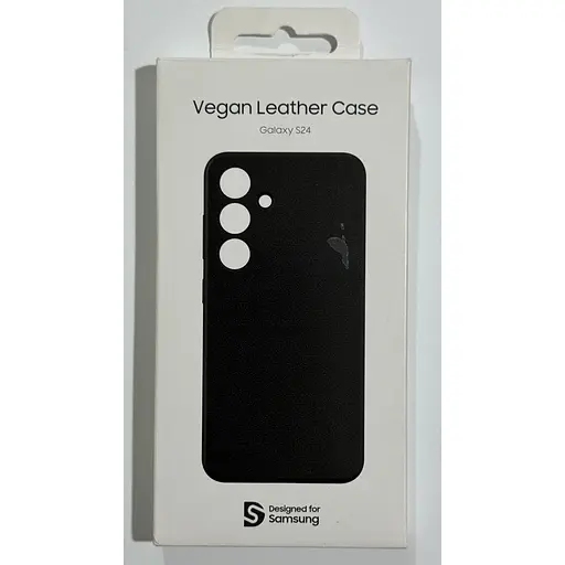 Оригінальний шкіряний чохол Samsung Vegan Leather Case для Samsung Galaxy S24 (62") Black GP-FPS921HCABW - фото 2