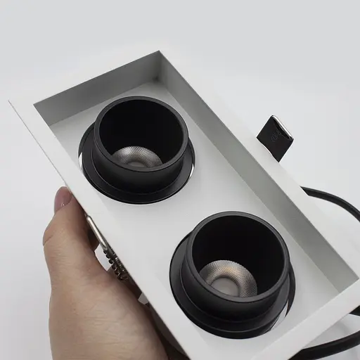 Встраиваемый светильник Skarlat RSL74092-2 2x10W WH+BK 3000K - фото 2