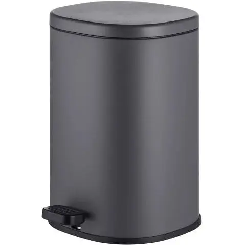 Мусорное ведро Mixxus Premium Olivary-TC0105 Graphite с плавным закрытием овальное 5 л графит (MI7063)  - фото 1