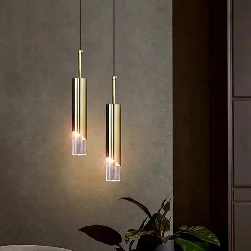 Видовжений латунний підвіс із акриловим розсіювачем | Арт. A 072/1 AB | Line F - фото 1