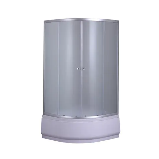 Душевая кабина с высоким поддоном Mixxus Plain SCT01-90x90x195-FB Satin матовое стекло 4 мм MI6894, Универсальная, хром матовый - фото 4