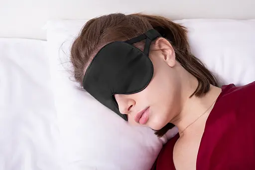 Маска для сну Чумацький Шлях з мерсеризованої бавовни з нековзкою резинкою в Подарунковій упаковці Чорний (1140-02) - фото 5