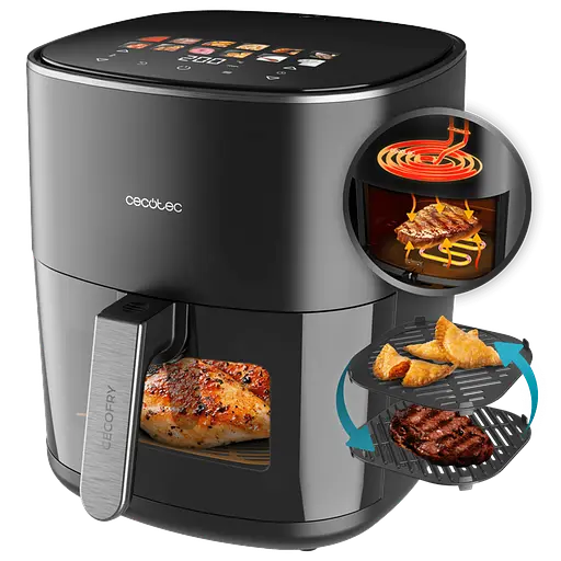 Мультипіч (аерогриль-фритюрниця) CECOTEC Cecofry&Grill Duoheat 6500
