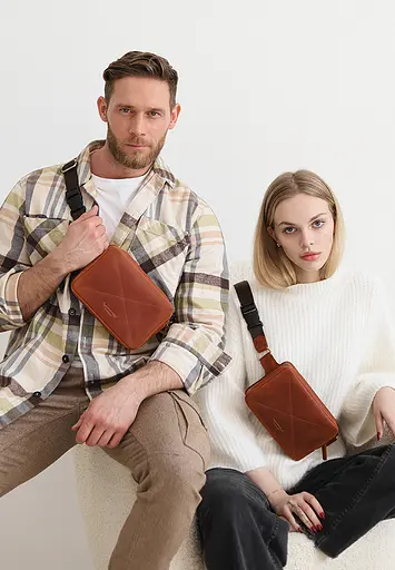 Шкіряна сумка Dropbag Mini світло-коричневий Crazy Horse - фото 2