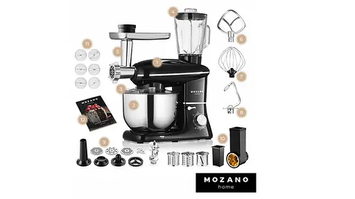 Кухонный комбайн Mozano 5в1 Kitchen Assistent 2300 Вт + насадка для приготовления пасты - фото 3