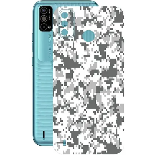 Защитная пленка StatusSKIN для Tecno Spark Go 2021 Корпус Винил Пиксель 3 - фото 1
