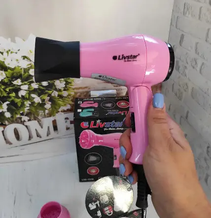 Компактний дорожний фен для сушіння волосся Livstar LSU-1510 маленький складний фен - фото 2