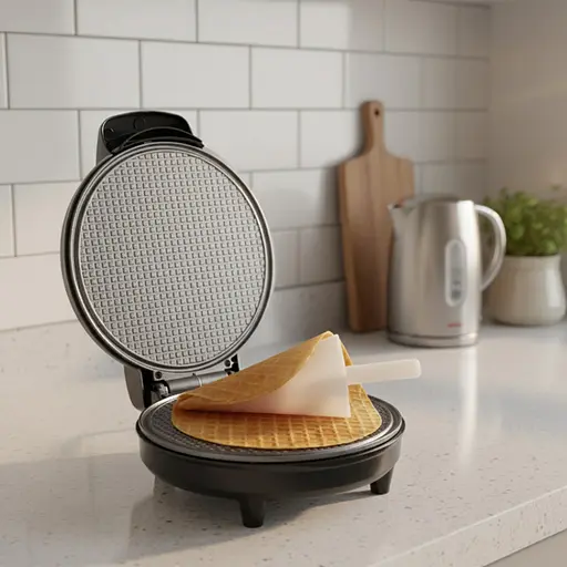 Електровафельниця Bitek BT-220 антипригарні пластини терморегулятор конус для ріжків 1200 Вт Чорний - фото 5