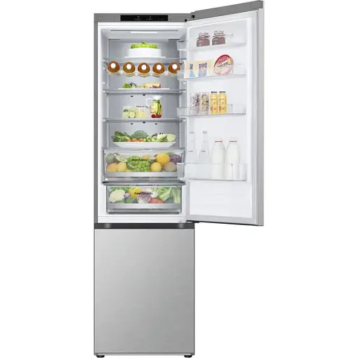 Холодильник LG с нижним морозильным отделением 203x60х68 серебристый - фото 6