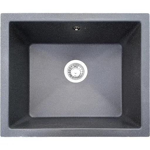 Гранітна кухонна мийка Romzha Mira U-540 Antracit (902) під стільницю - фото 1