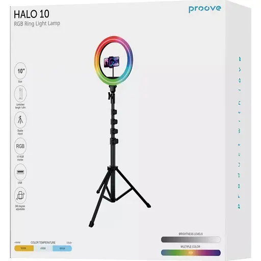 Кільцева LED лампа Proove Halo 10 (PLRL10100401) [123802] - фото 5